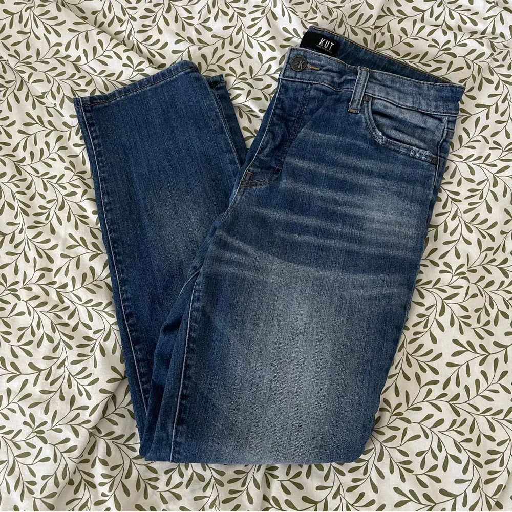 Kut from the Kloth Catherine Fab Ab High Rise Boyfriend Jeans Stretch Denim - Picture 16 of 16